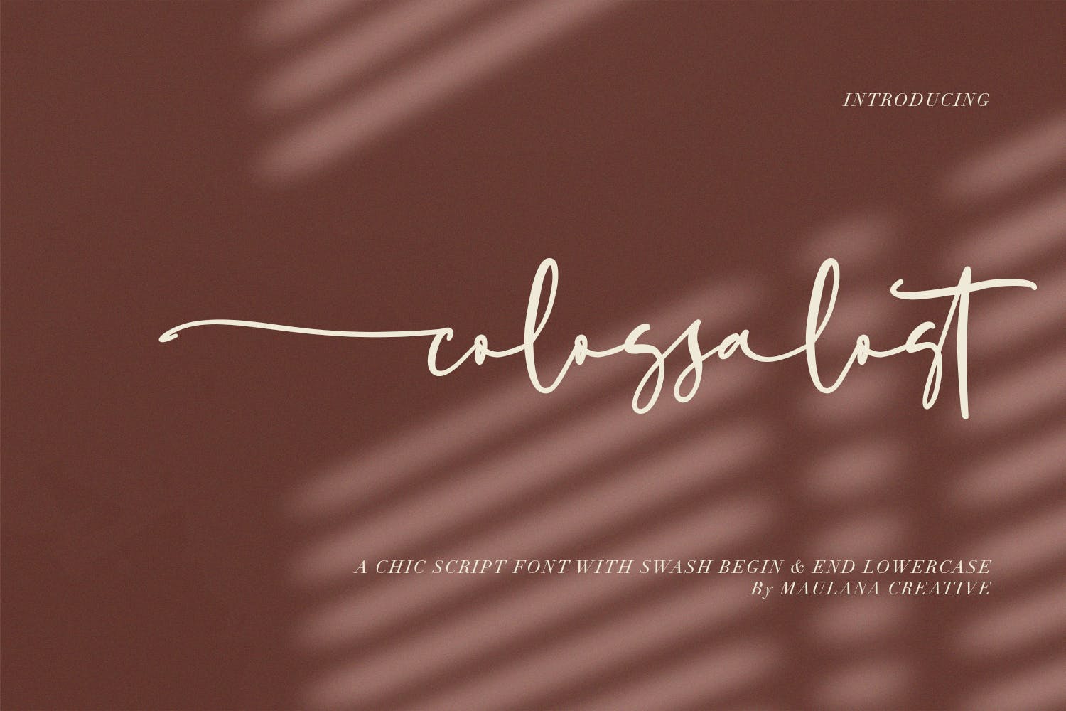 A chick script font with swash