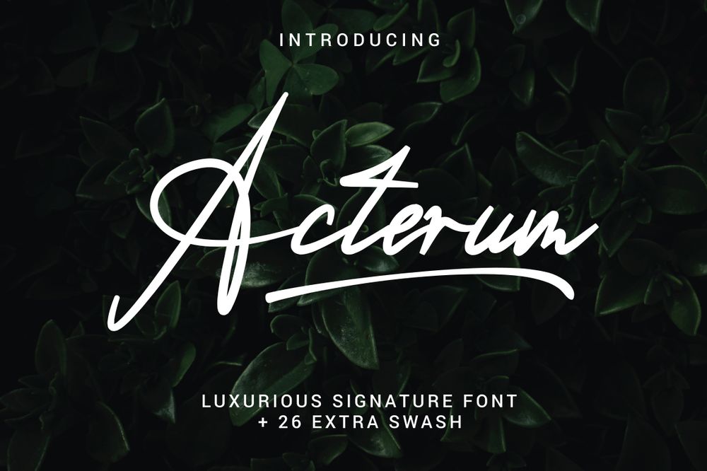 A free luxurious signature font