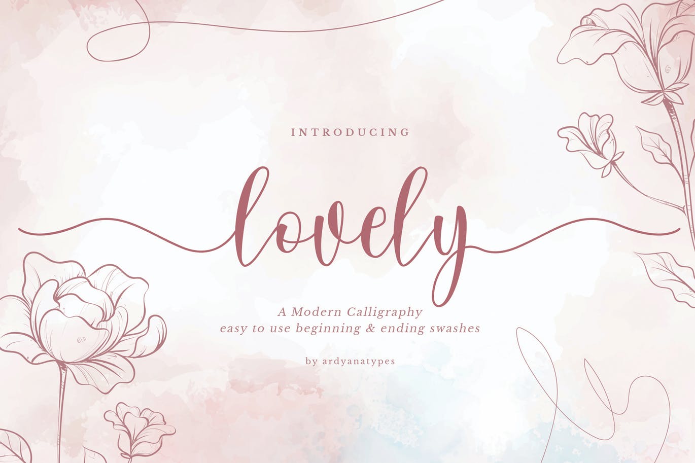 A modern lovely script font