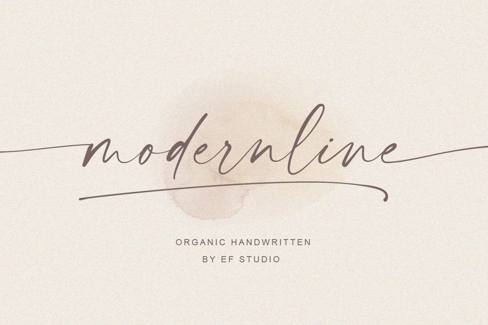 An organic handwritten signature font