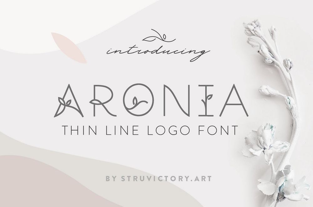 A thin line logo font