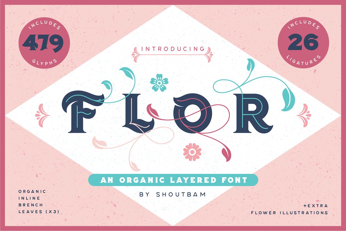 An organic layered font