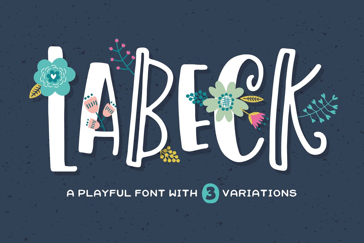 A playful font in three variations