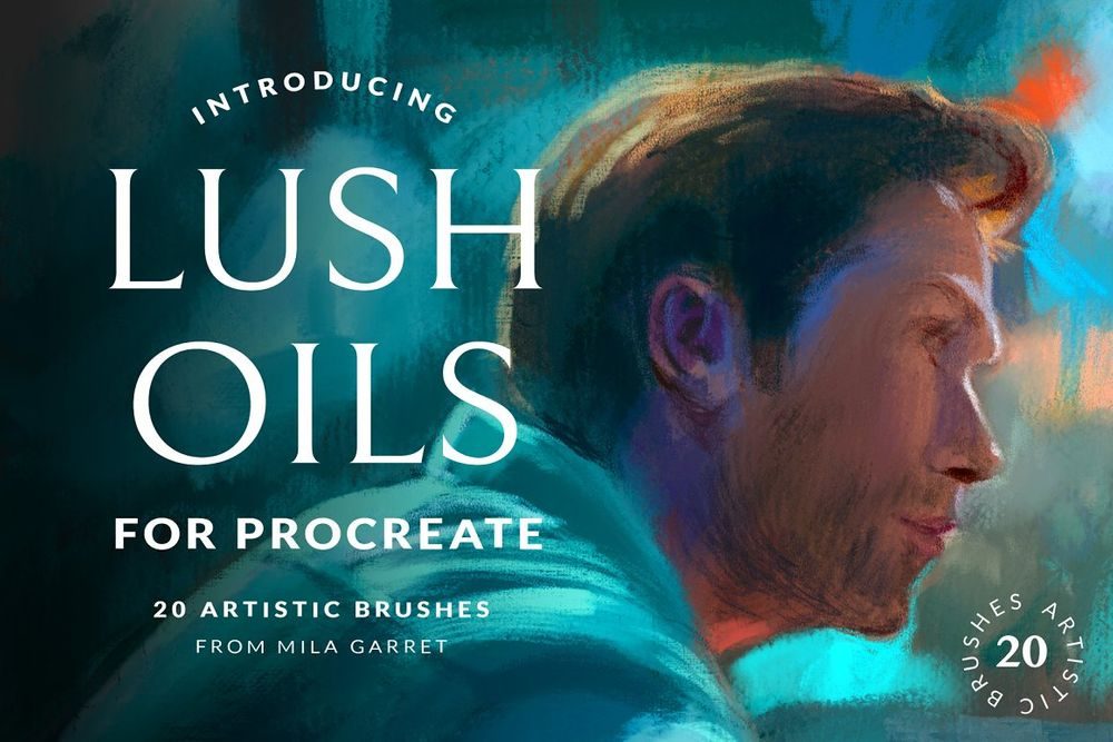 20 artistic brushes for Procreate