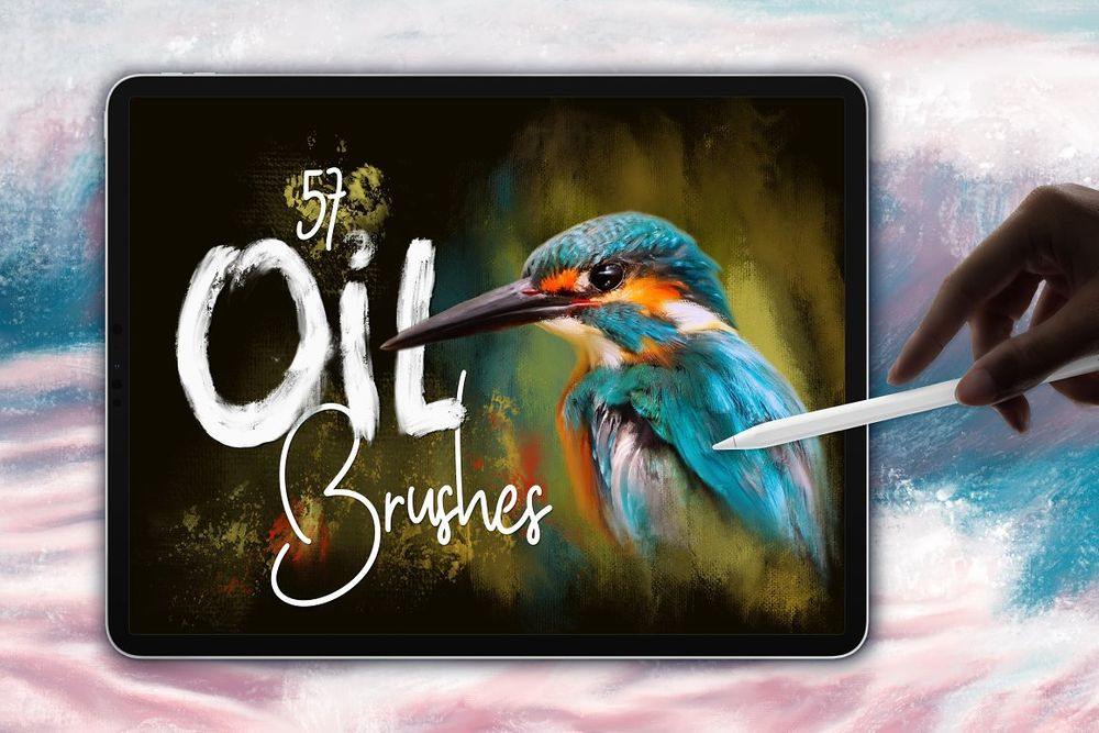 57 oil brushes for Procreate