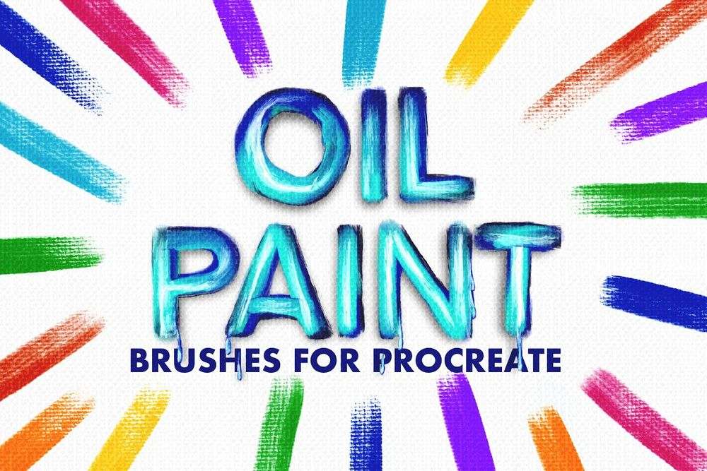 Oil wet painting brushes for Procreate