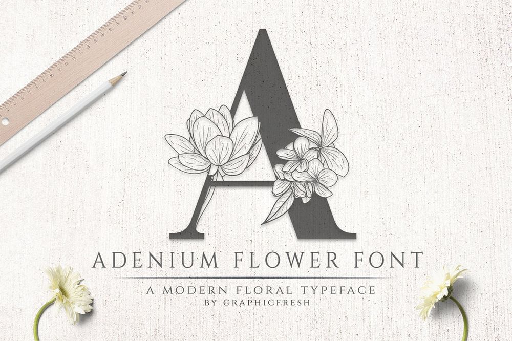 A modern floral typeface