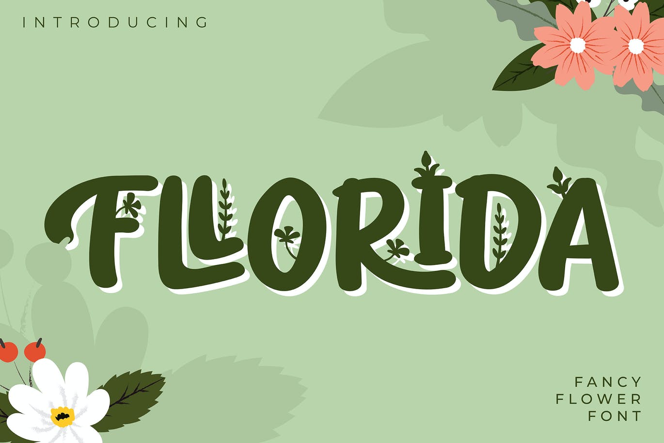 a fancy flower font