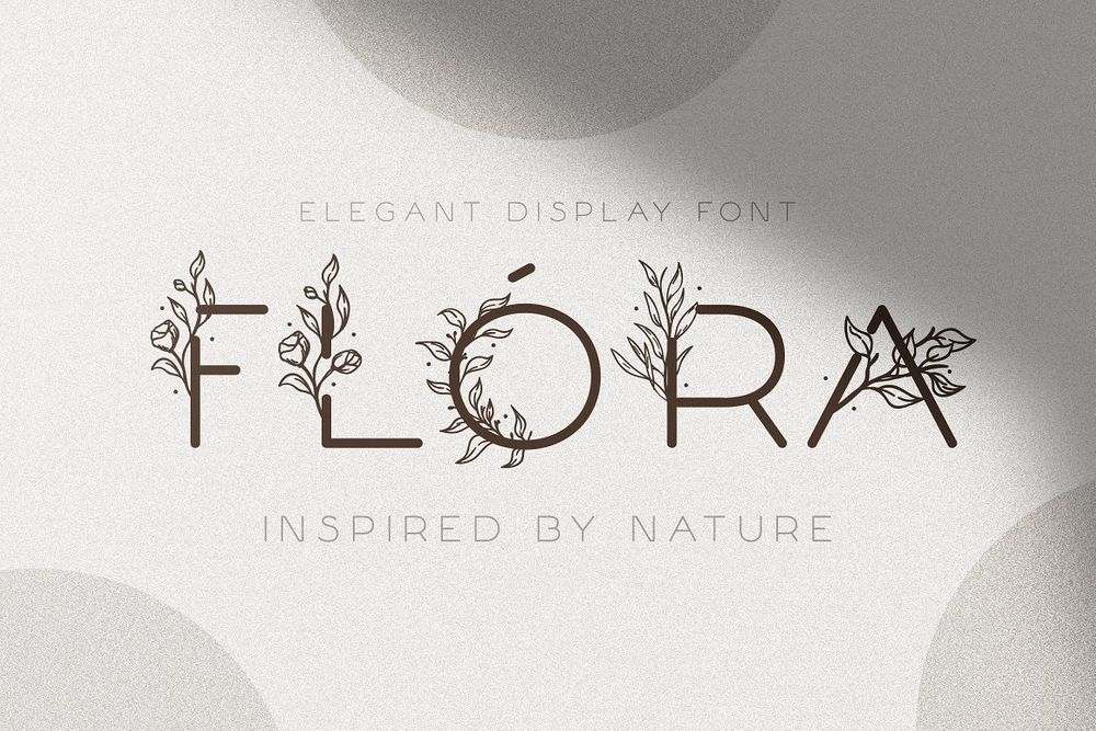 A delicate floral font