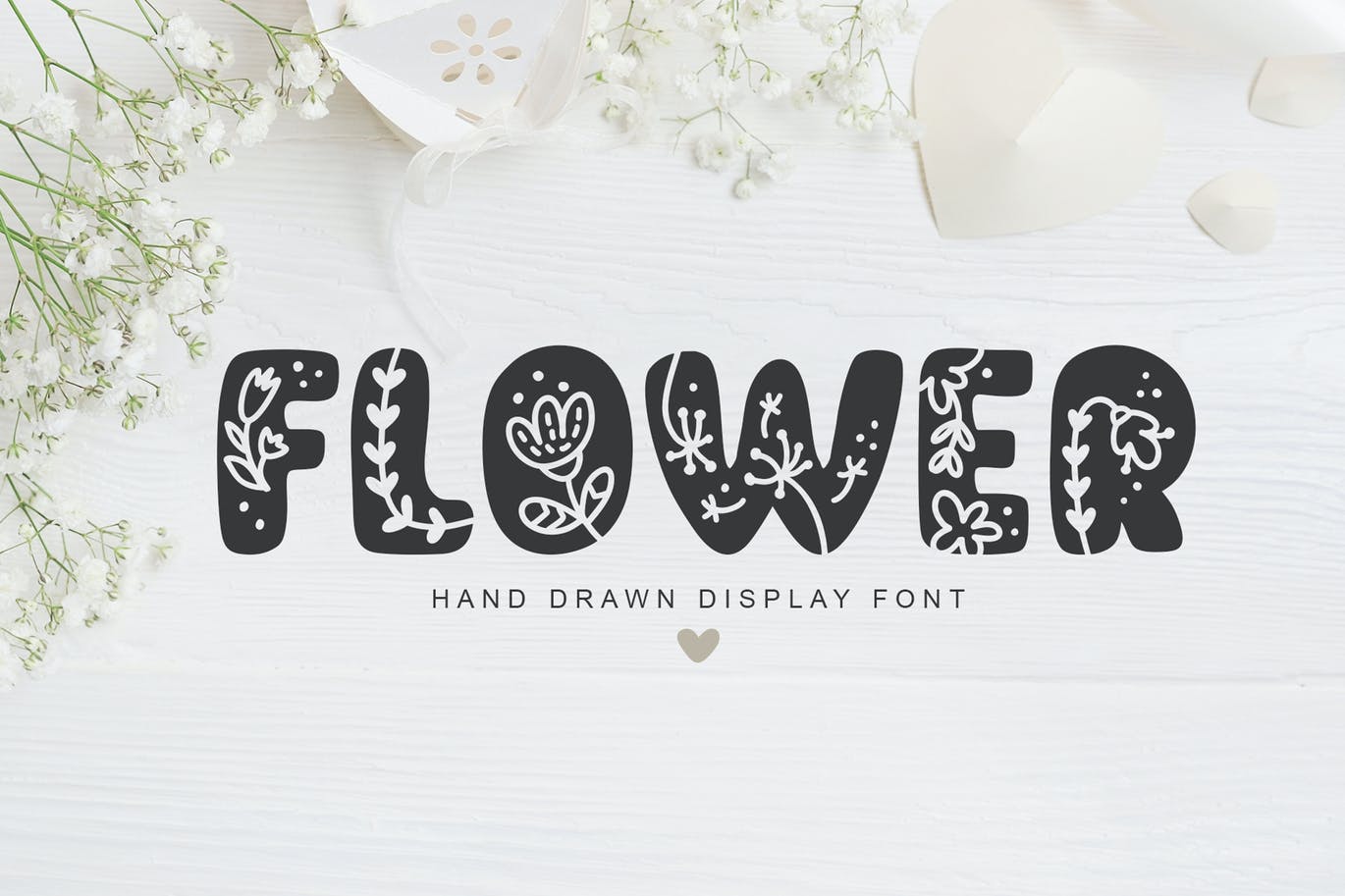 A hand drawn display font