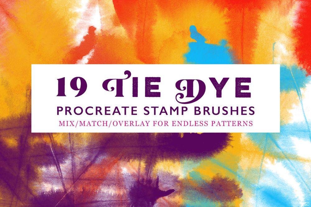 A set of tie dye brushes for procreate