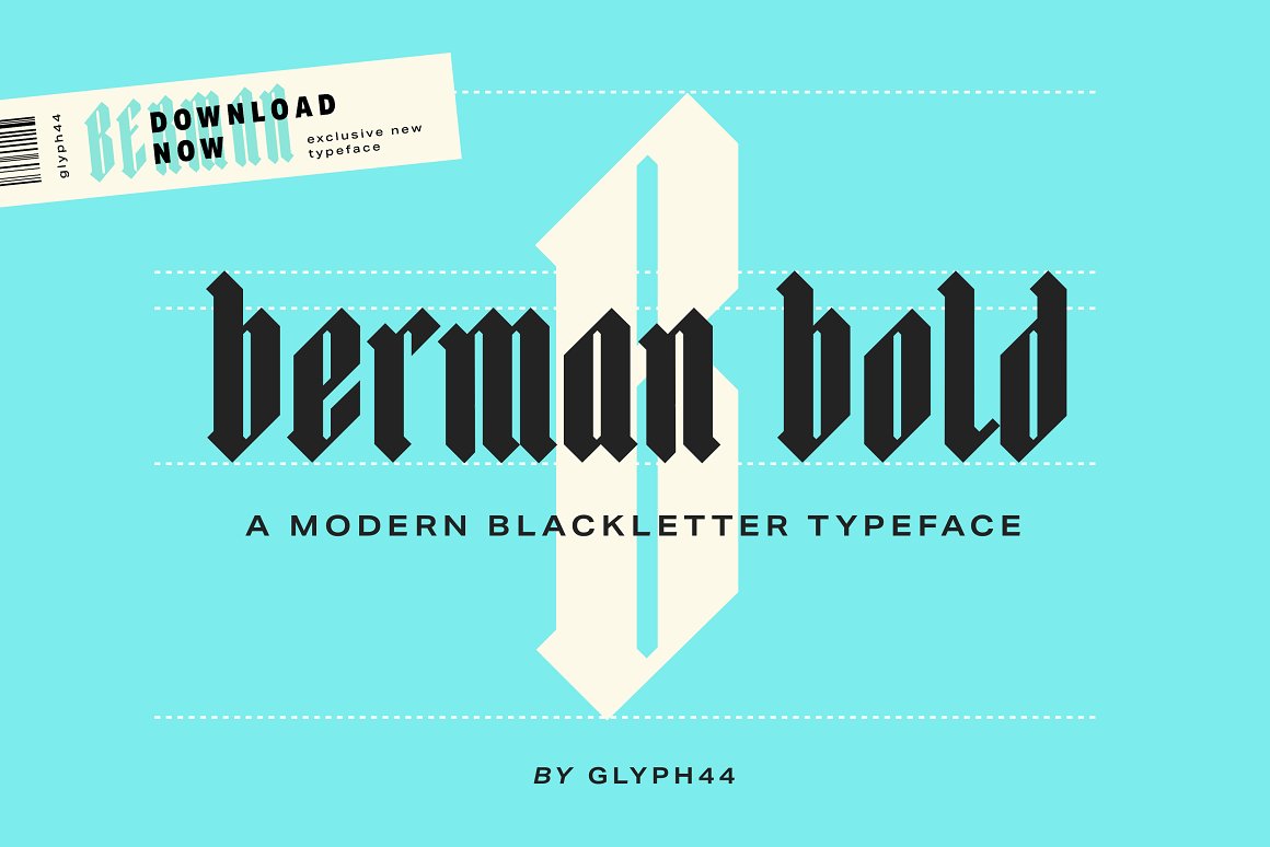 A modern blackletter typeface