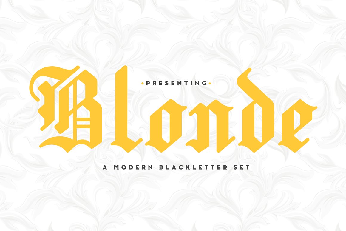 A modern blackletter font set