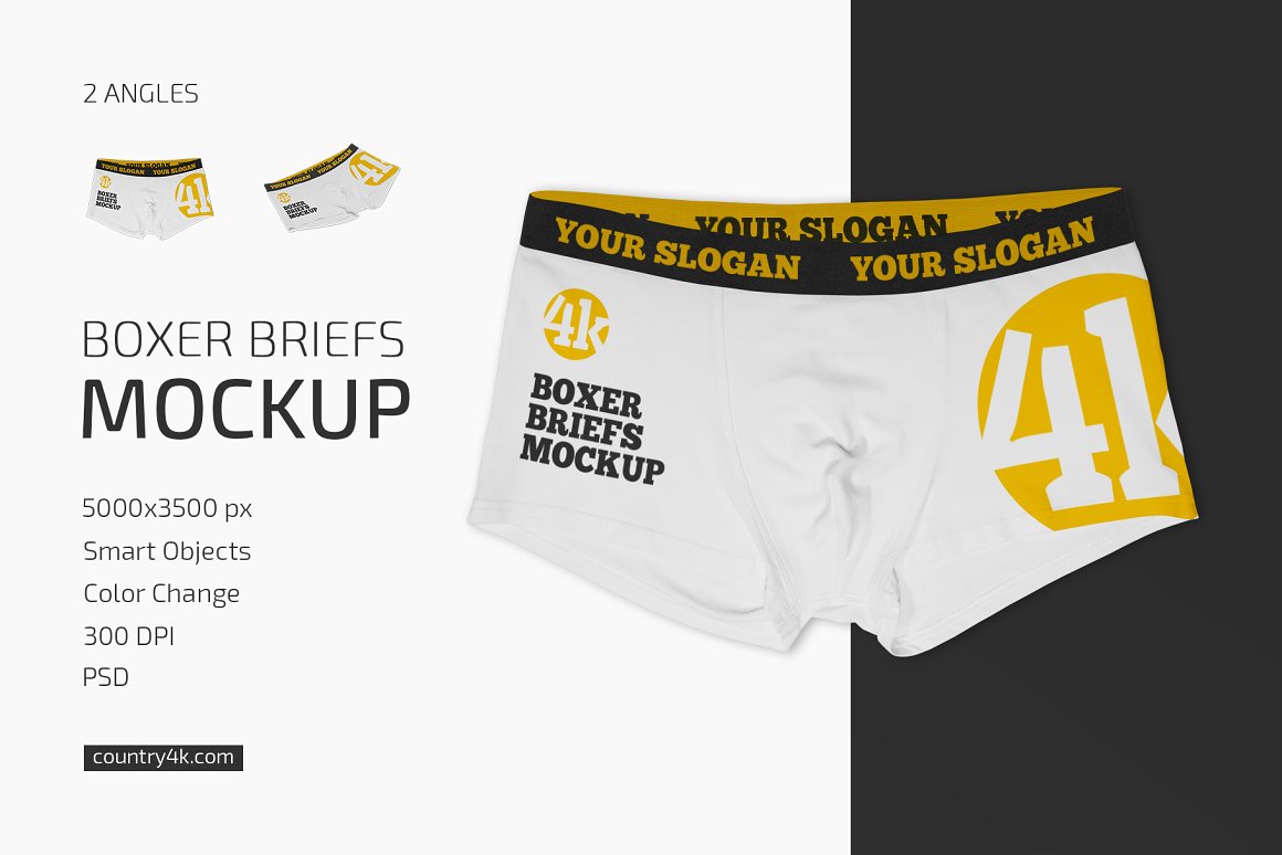 Premium PSD  Underwear briefs mockup template isolated