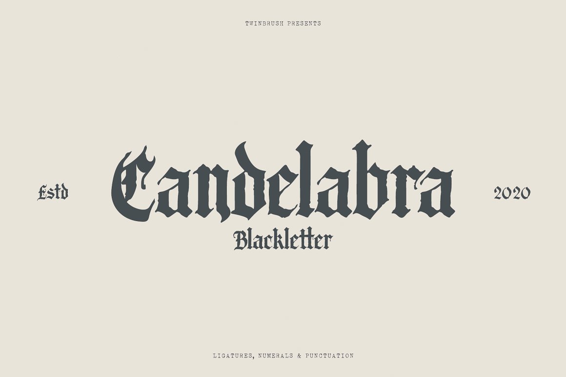 A blackletter typeface for tattoo design
