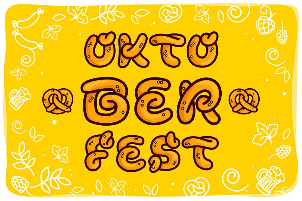 A decorative oktoberfest font