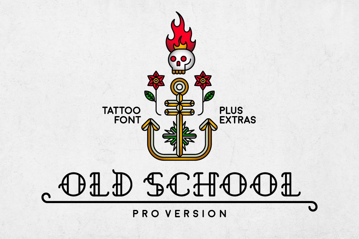 An old school tattoo font