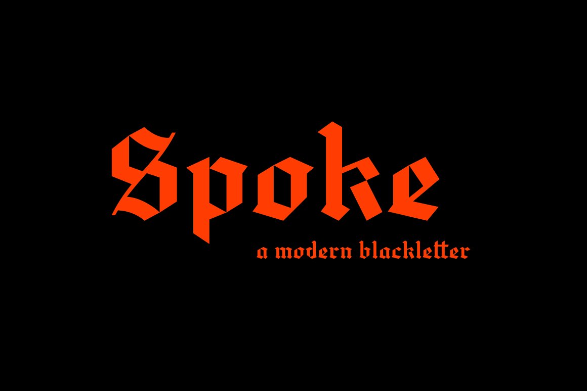 A modern blackletter font