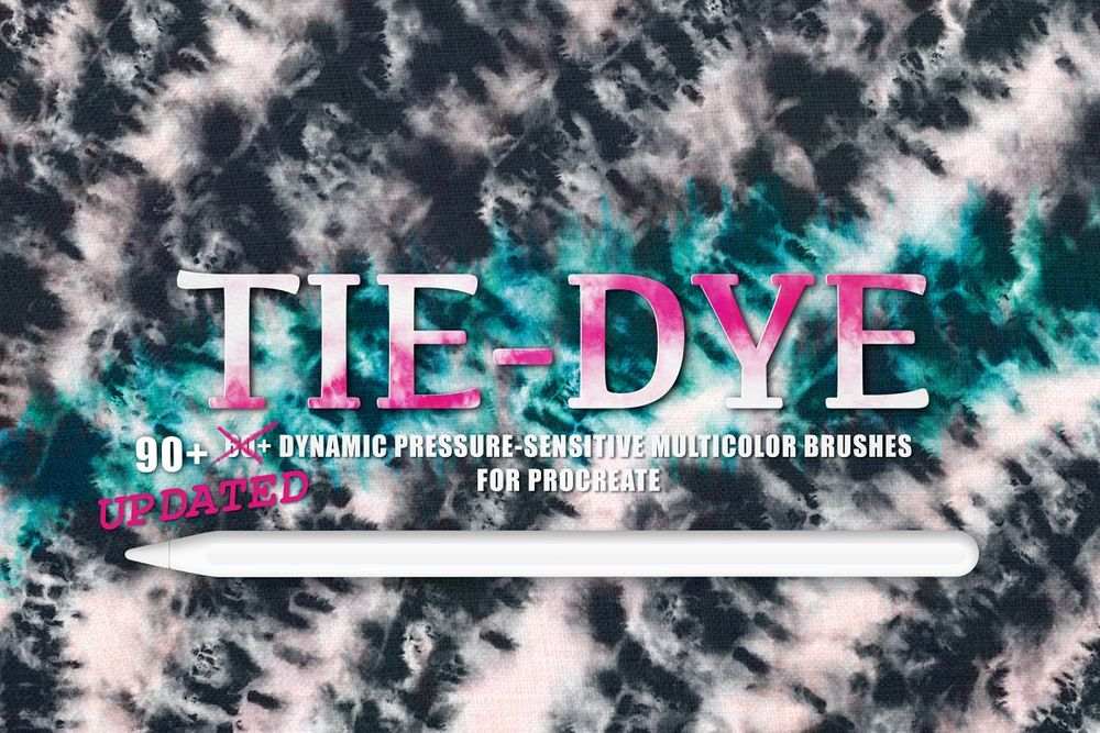 A tie dye watercolor brushes for procreate