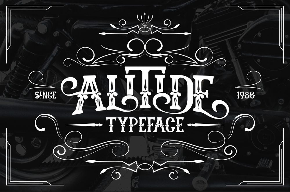 A modern western style tattoo typeface