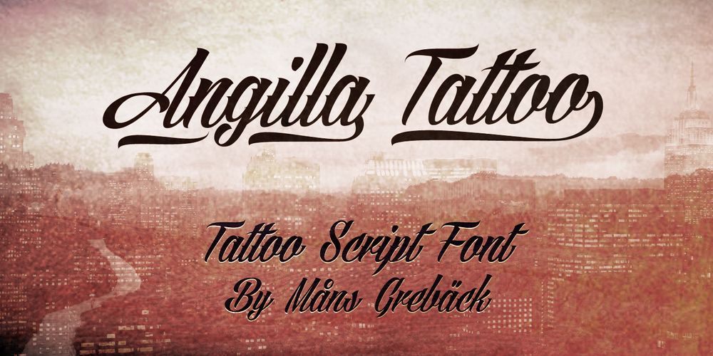 A free vintage tattoo font