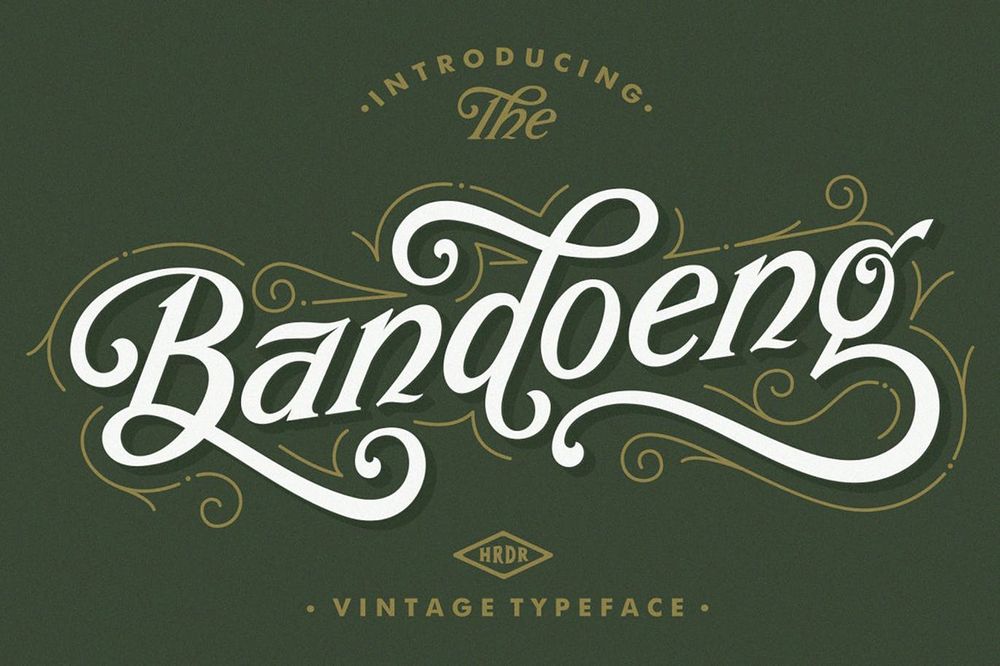 A creative vintage typeface