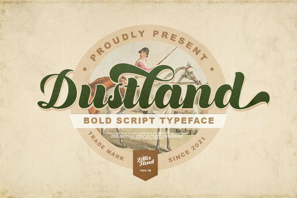 A bold script typeface