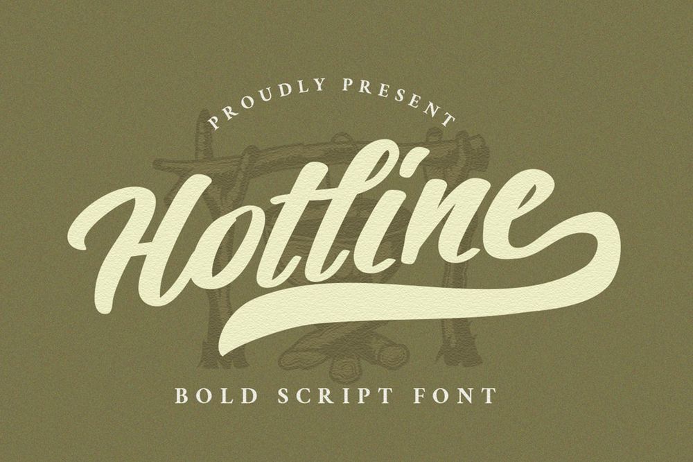 A modern bold script font