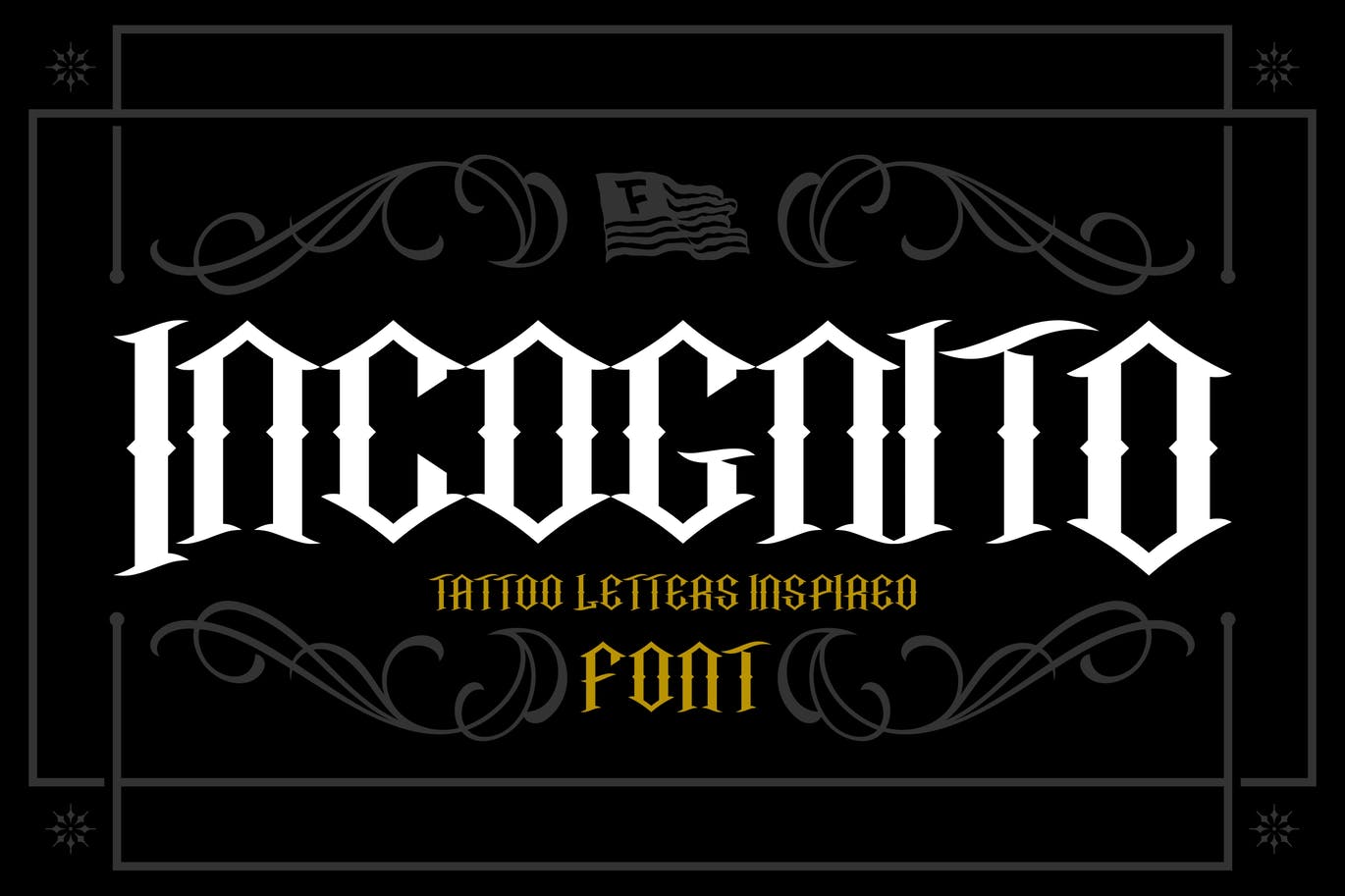 A tattoo letters inspired font
