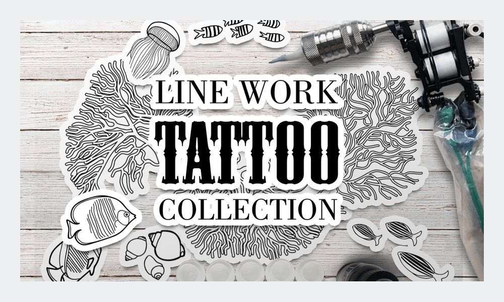 A line tattoo collection