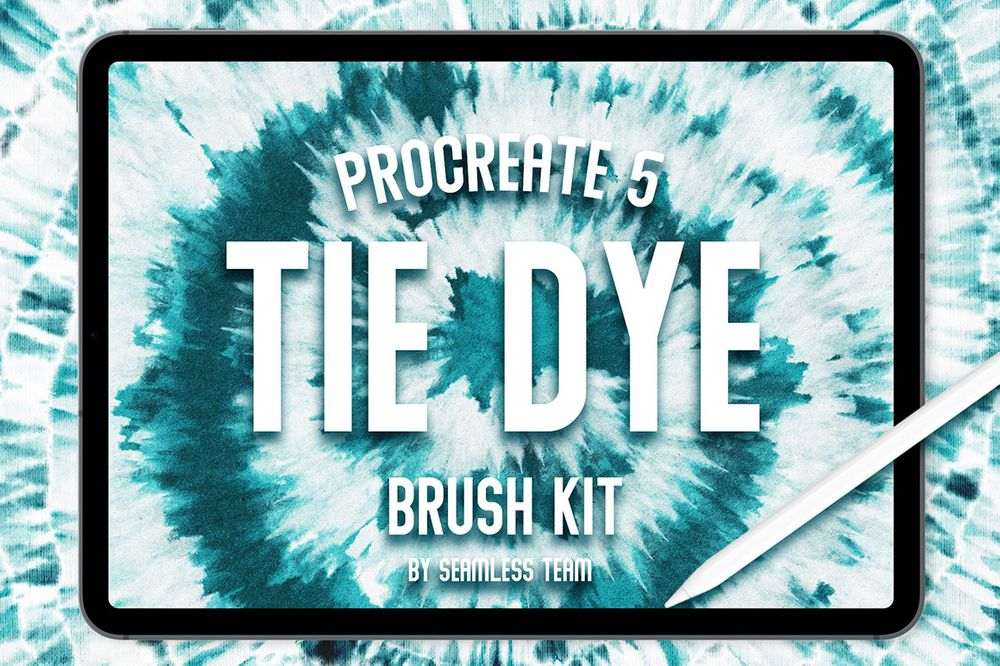 A tie dye brush kit for procreate
