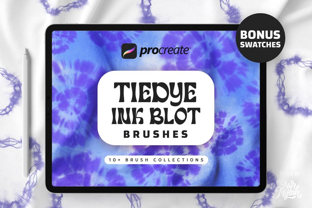 A tie dye blot brushes for procreate