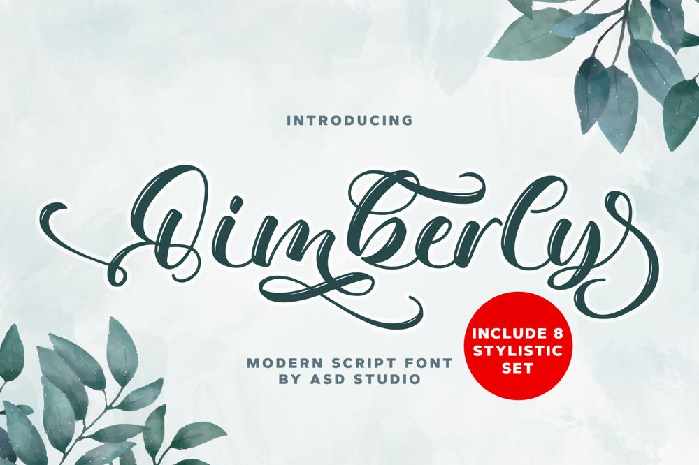 A modern script font