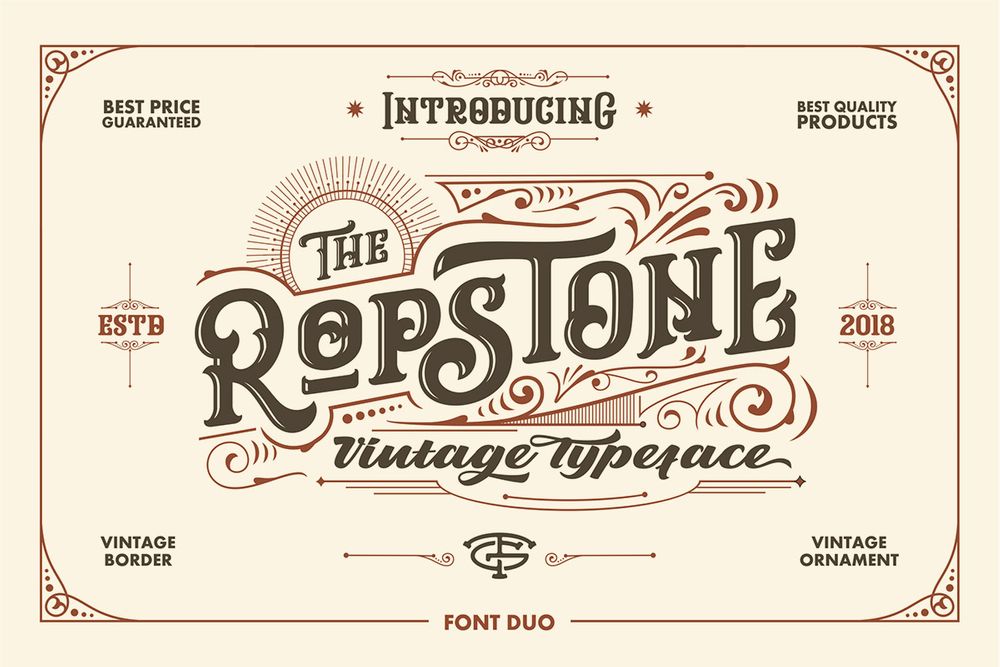 A free vintage typeface