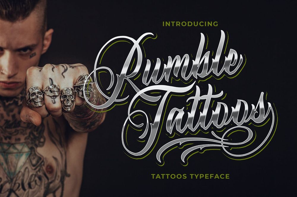 A cool tattoo typeface