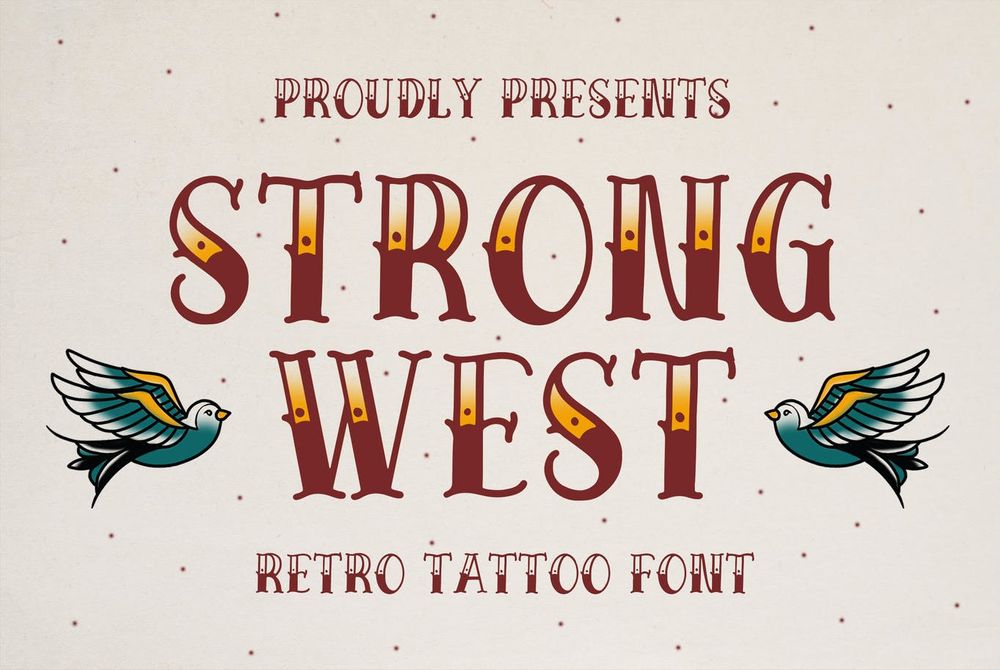 A retro tattoo font