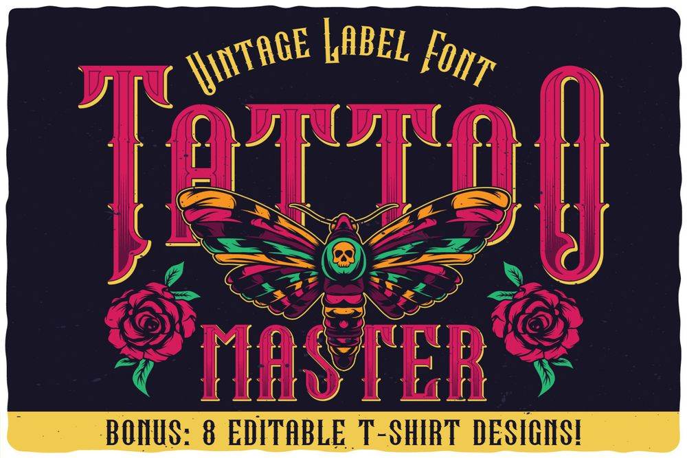 A tattoo master typeface