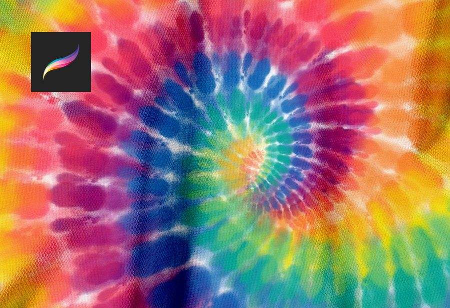 Tie Dye brushes for procreate cover