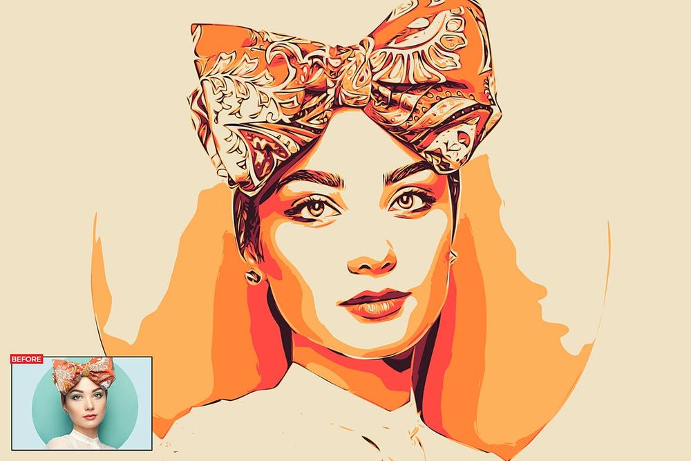 A vector illustration photoshop action