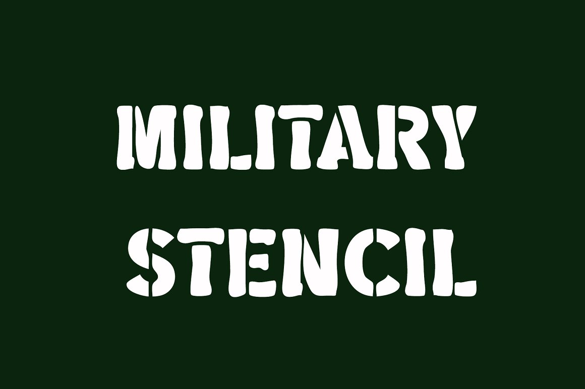 A military stencil font
