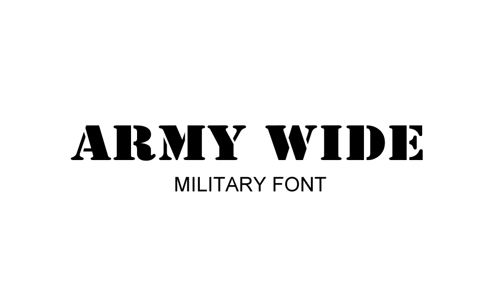 A free true military stencil font