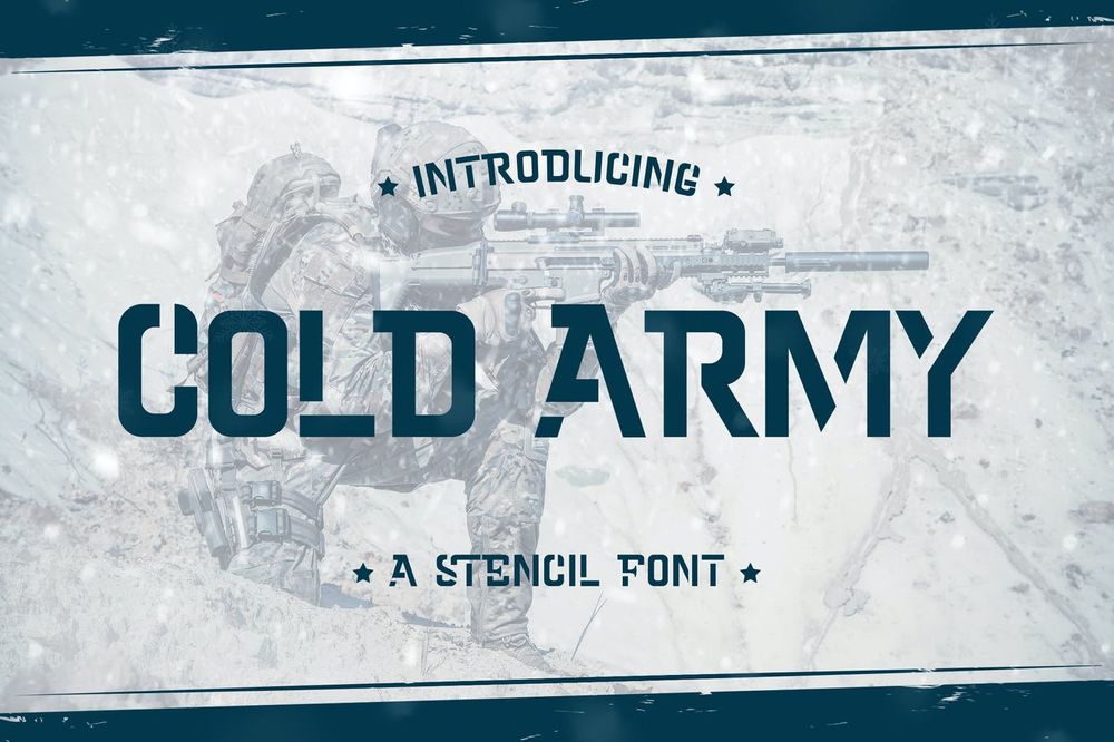 An army stencil font
