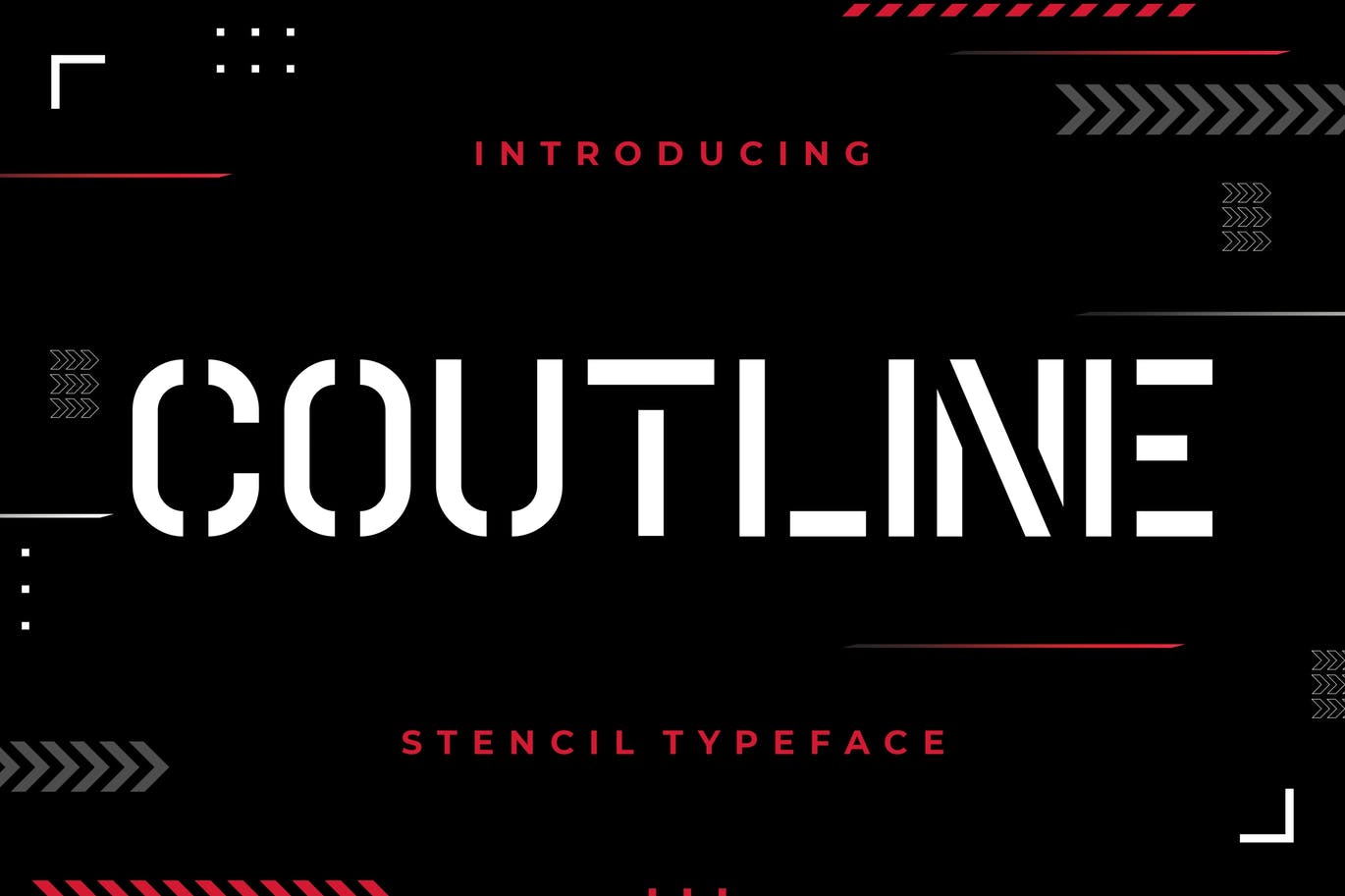 A display stencil typeface