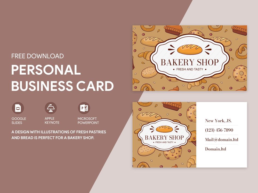 Free Bakery Business Card