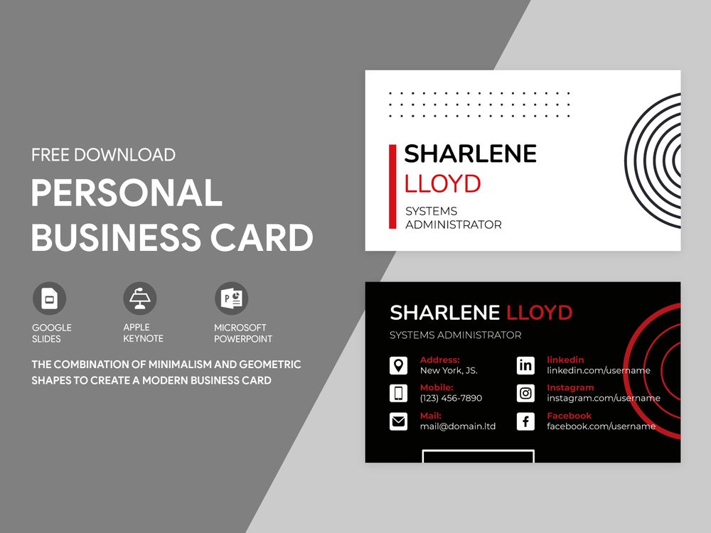 Free professional business card