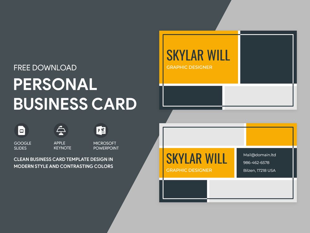 Free professional business card