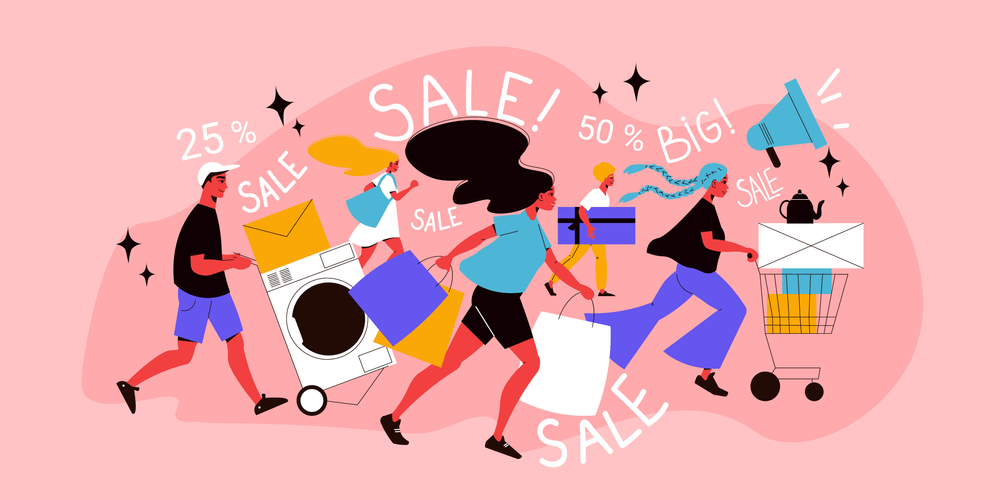 A shopping sale illustration