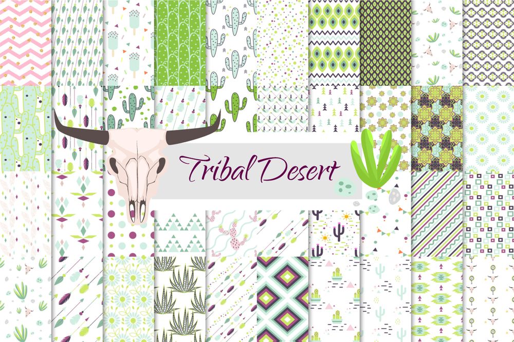 Fifty desert and tribal patterns