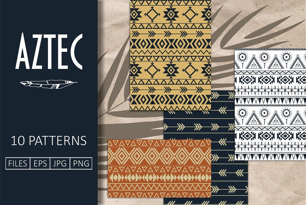 Amazing patterns in aztec style