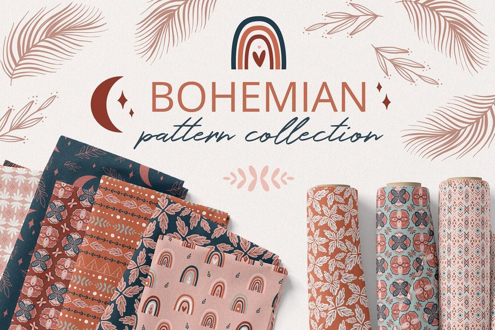 A bohemian patterns collection